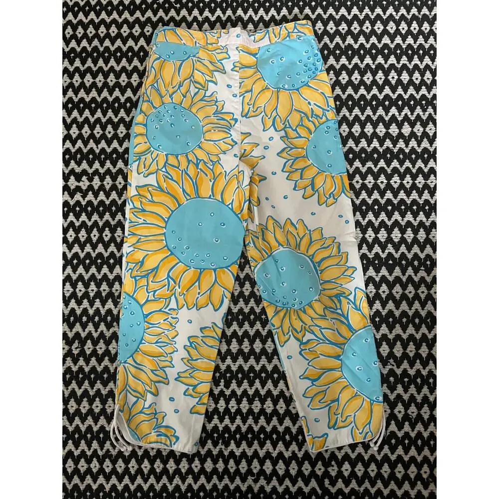 Lilly Pulitzer Vintage Girl’s Sunflower Pedal Pusher Cropped Pants